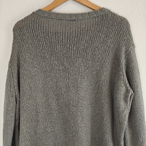 Wooden Ships “Lazy Day” Cozy Knit Sweater S/M Gray Mohair Blend Relaxed Fit - Picture 13 of 13